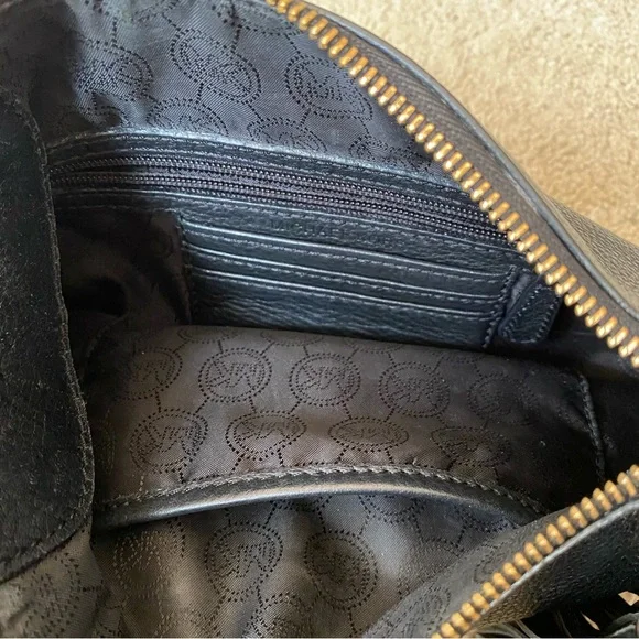 Michael Kors Black Crossbody Bag with Gold Accents - Picture 6 of 8